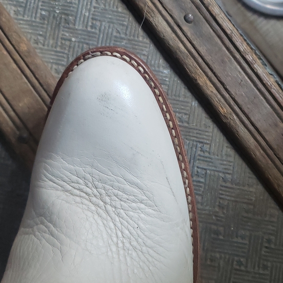 90's Ivory Frye Slouchy Roll-top boots Size 6M - Picture 7 of 11